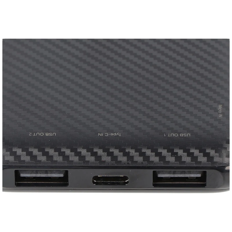 XCell Powerbank X10000 mit 10.000mAh Kapazität, schlankes Design, LED-Display, zweifacher USB-Ausgang, USB-C Ladeport
