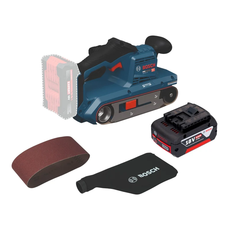 Bosch GBS 18V-75 Akku Bandschleifer 18 V 76 x 533 mm Brushless + 1x Akku 5,0 Ah - ohne Ladegerät