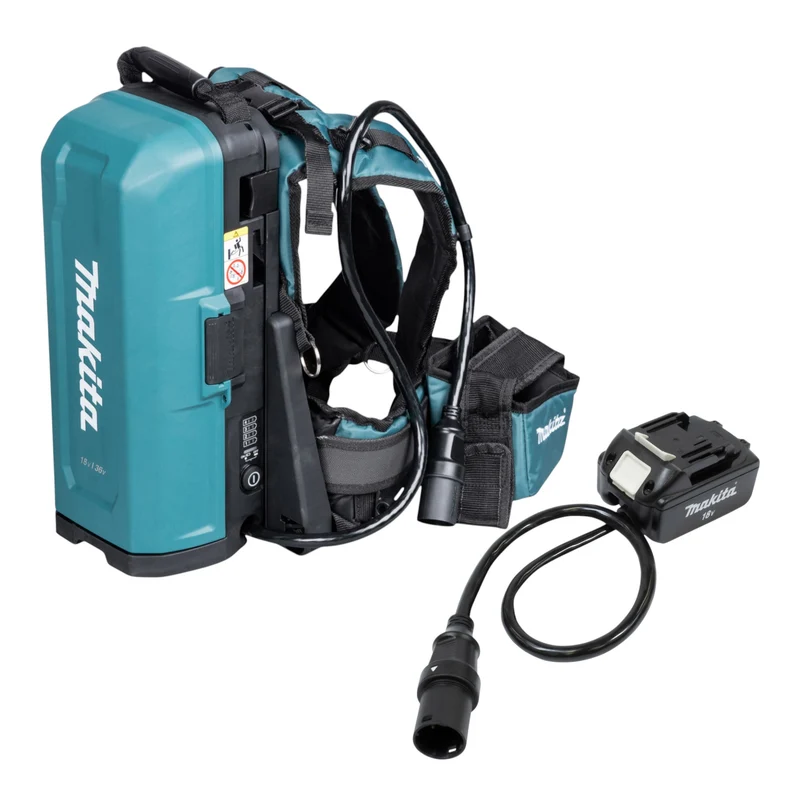 Makita PDC 01 Akku Rucksack 36 V ( 2x 18 V ) + Akku Adapter 18V ( 191A59-5 ) Solo - ohne Akku, ohne Ladegerät