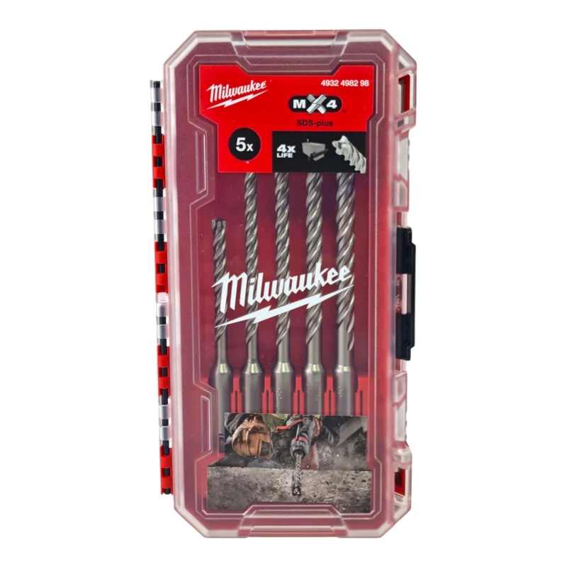 Milwaukee SDS Plus MX4 Bohrer Set 5 teilig 4 Cut 5,5 - 8 mm ( 4932498298 )