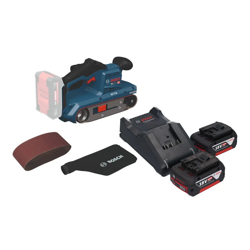 Bosch GBS 18V-75 Akku Bandschleifer 18 V 76 x 533 mm Brushless + 2x Akku 5,0 Ah + Ladegerät