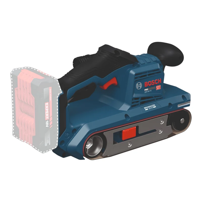 Bosch GBS 18V-75 Akku Bandschleifer 18 V 76 x 533 mm Brushless + 2x Akku 5,0 Ah + Ladegerät