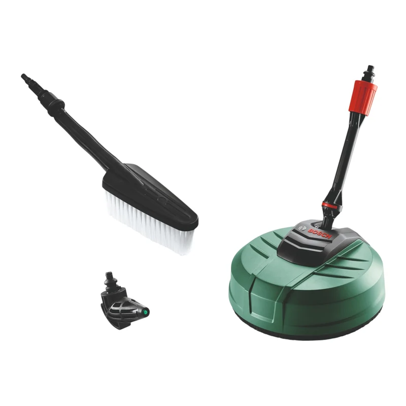 Bosch Systemzubehör Haus und Auto Reinigung Set ( F016800611 ) Terassenreiniger / Waschbürste / Düse