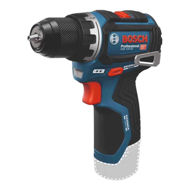 Bosch GSR 12V-32 Professional Akku Bohrschrauber 12 V 32 Nm Brushless ( 06019N7003 ) + 2x Akku 2,0 Ah + Ladegerät + Tasche