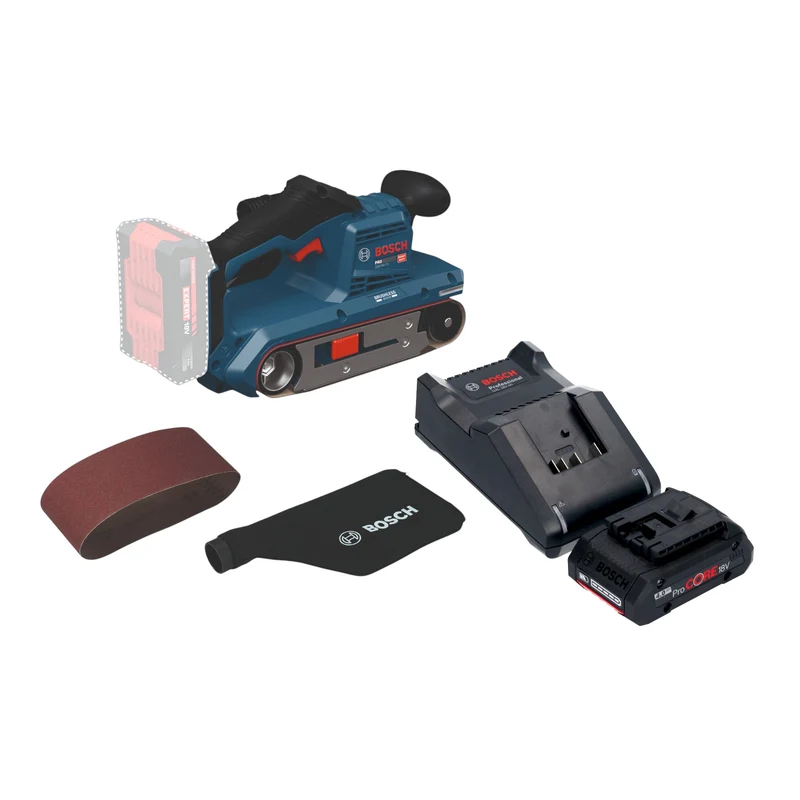 Bosch GBS 18V-75 Akku Bandschleifer 18 V 76 x 533 mm Brushless + 1x ProCORE Akku 4,0 Ah + Ladegerät