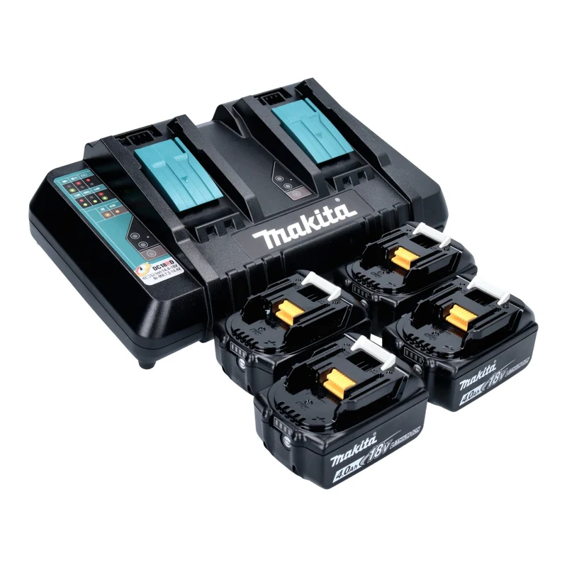 Makita PDC 01 Akku Rucksack 36 V ( 2x 18 V ) + Akku Adapter 18V + 4x Akku 4,0 Ah + Ladegerät