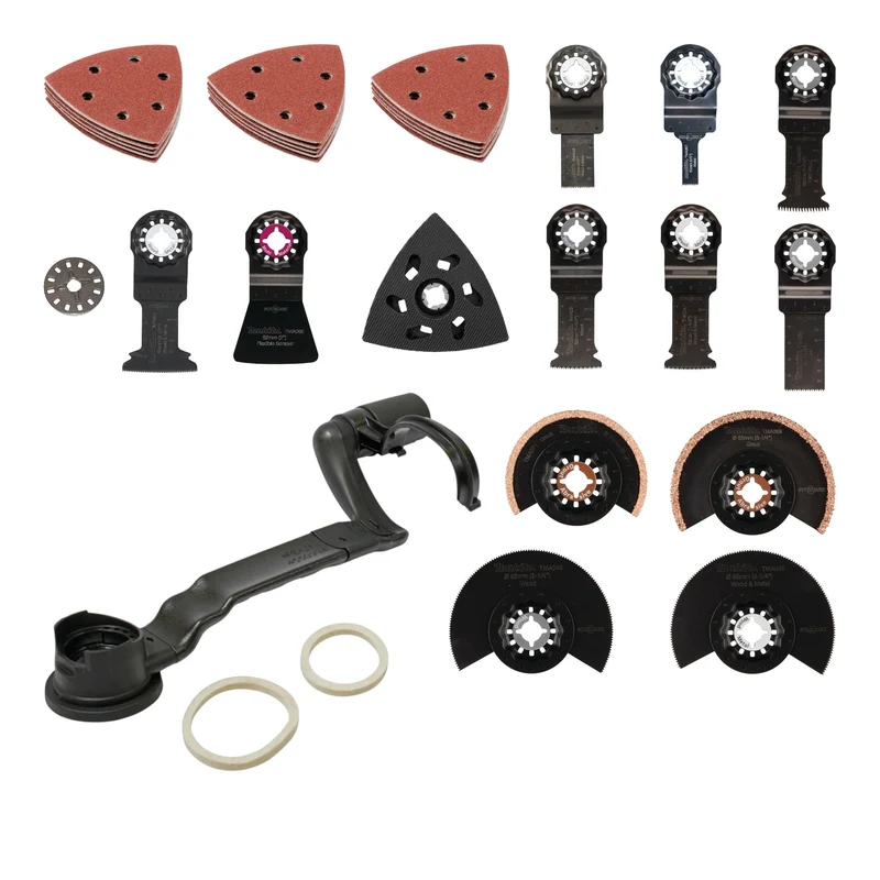 Makita DTM 51 RT1J3 Akku Multifunktionswerkzeug 18 V + 1x Akku 5,0 Ah + Ladegerät + 45 tlg. Zubehör Set + Makpac