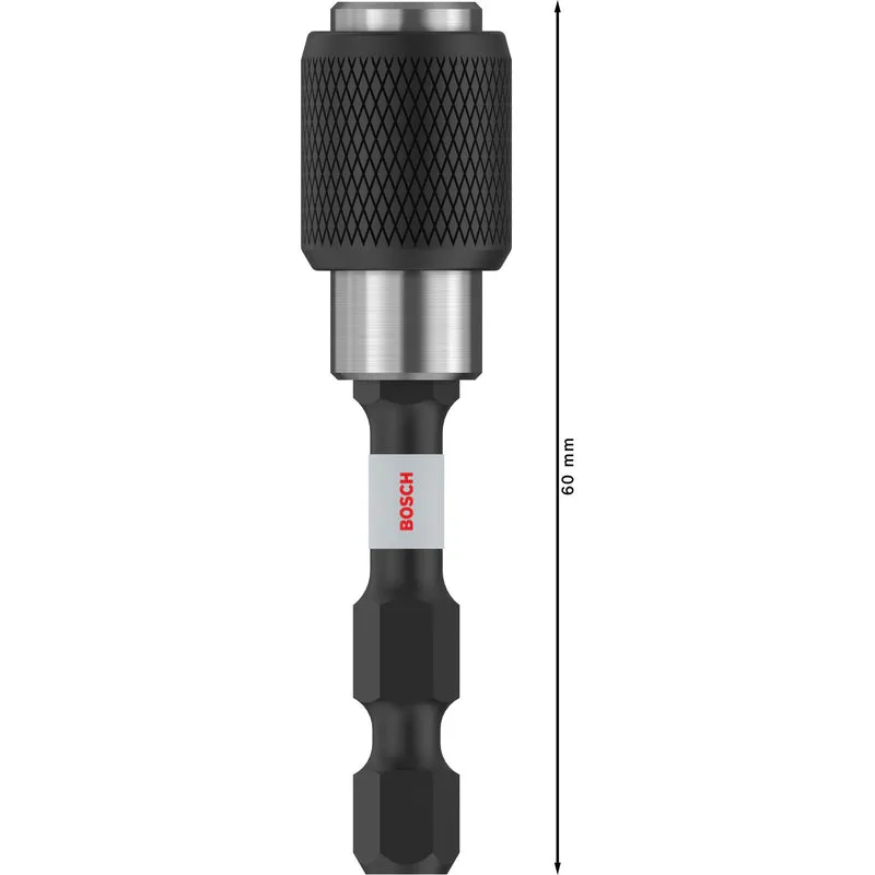 Bosch PRO Quick Change 1/4" Bithalter Impact 60 mm (magnetisch, Schnellverschluss, geeignet für Schlagschrauber)
