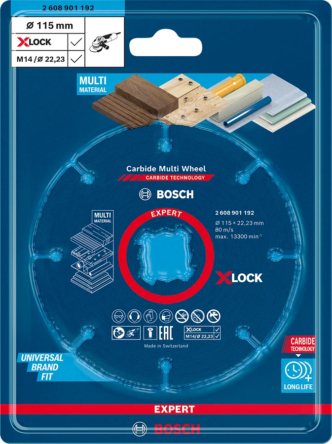 Bosch EXPERT Carbide Multi Wheel X-LOCK Trennscheibe, 115 mm, 22,23 mm