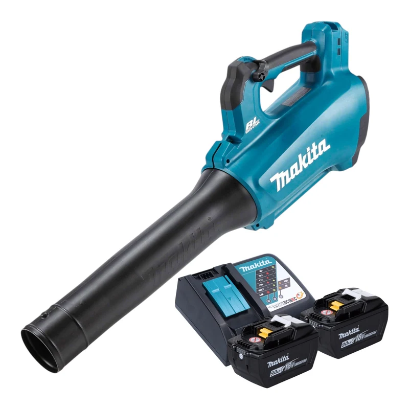 Makita DUB 184 Z Akku Gebläse 18 V Brushless + 2x Akku 9,0 Ah + Ladegerät