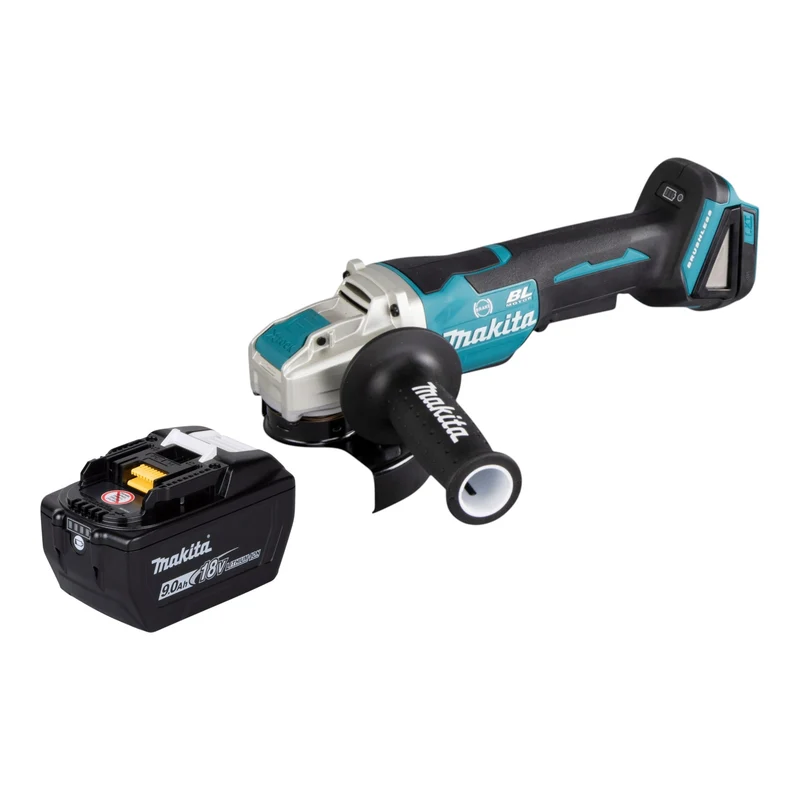Makita DGA 520 ZX1 Akku Winkelschleifer 18 V 125 mm X-LOCK Brushless + 1x Akku 9,0 Ah - ohne Ladegerät