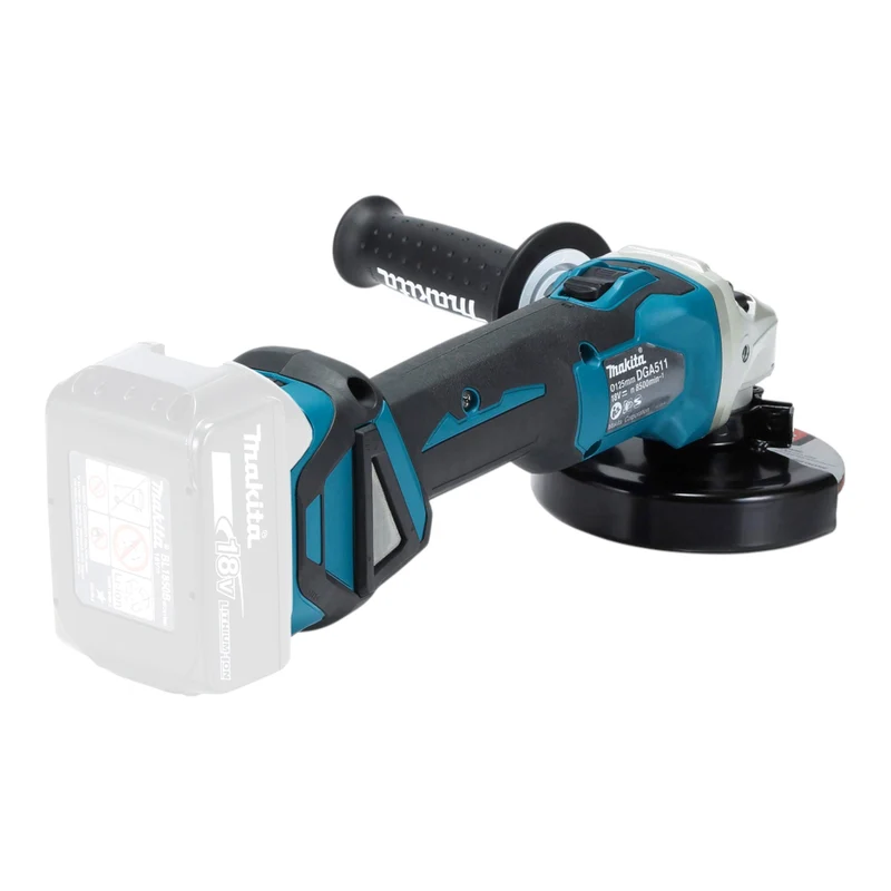 Makita DGA 511 Z Akku Winkelschleifer 18 V 125 mm Brushless + 1x Akku 9,0 Ah + Ladegerät