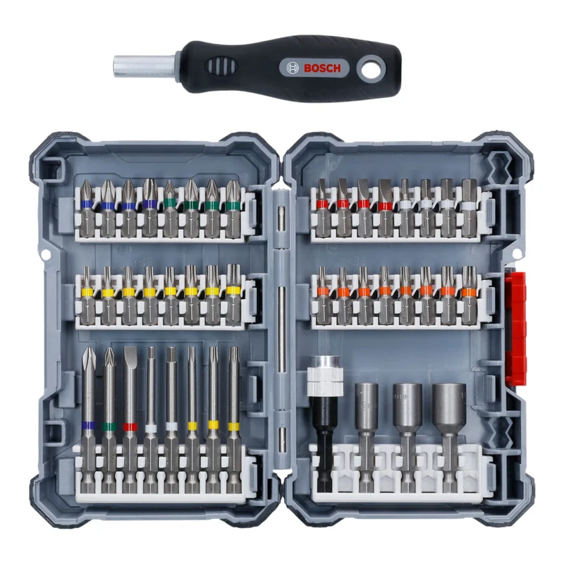 Bosch Pick And Click Schrauberbit Set 45 teilig 25 - 65 mm ( 2607017693 ) PH / PZ / SL / HEX / TX / TH
