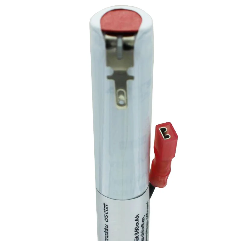 AccuCell Ersatz-Akku ideal passend für den RZB 71107840 Akku für Notleuchten, Notstromleuchten mit 3,6 Volt und 860mAh L1x3 Mignon AA mit Fastonstecker 2,8mm +Pol und 110mm Kabel und Faston-Buchse 2,8mm -Pol