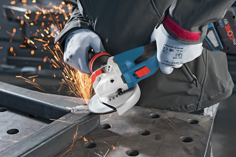 Bosch Professional GWX 18V-15C Akku-Winkelschleifer BITURBO mit X-Lock 2 x 5.5 Ah ProCore