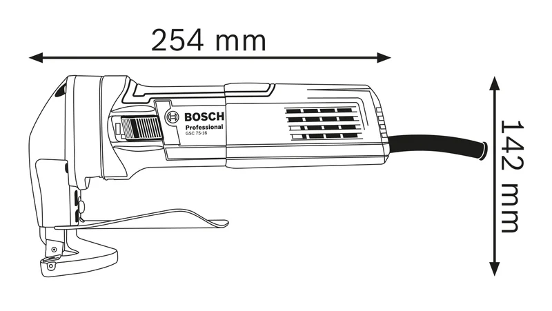 Bosch Professional GSC 75-16 Blechschere im Karton