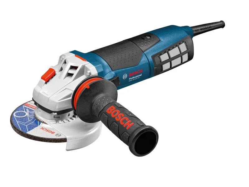 Bosch Professional GWS 19-125 CIE Winkelschleifer + Strongflex-Kabel + 5x X-LOCK Fiberschleifscheibe + Stützteller im Karton