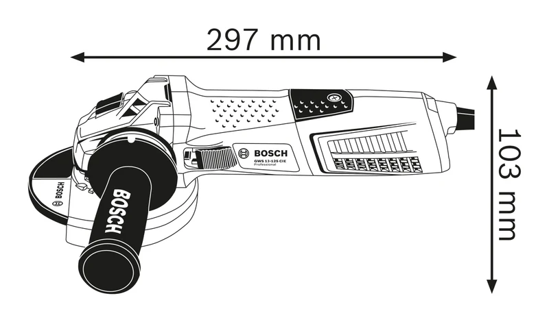 Bosch Professional GWS 13-125 CIE Winkelschleifer 125 mm 1300 W im Karton