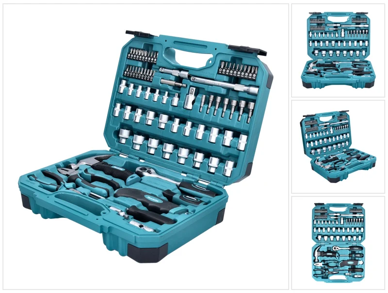 Makita Handwerkzeug Set 76 tlg. Chrom Vanadium Stahl ( E-10899 ) Bit / Zange / Hammer / Ratsche / Schraubendreher