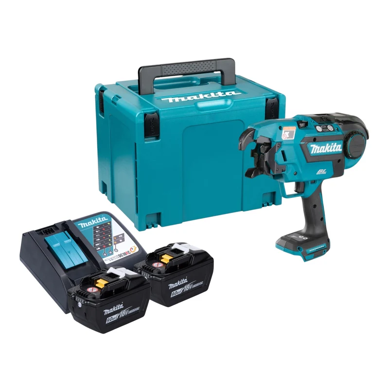 Makita DTR 180 ZJ Akku Bewehrungsverbinder 18 V 0,8 mm Brushless + 2x Akku 9,0 Ah + Ladegerät + Makpac
