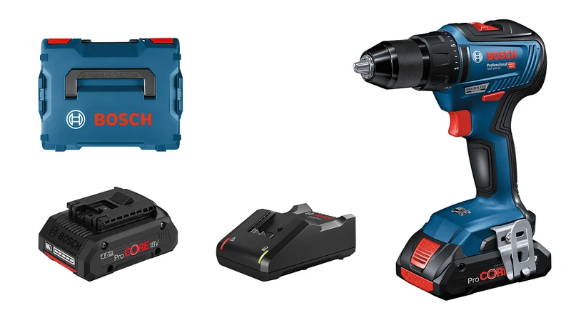 Bosch Akku-Bohrschrauber GSR 18V-55, 2 x Akku ProCORE18V, Schnellladegerät GAL 18V-40