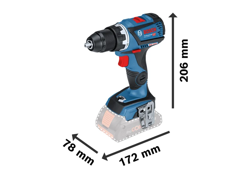 Bosch Professional GSR 18V-60 C Akku-Bohrschrauber bürstenlos 60 Nm ohne Akku/Lader in L-Boxx