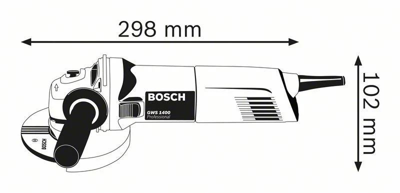 Bosch Professional GWS 1400 Winkelschleifer 1400 W 125 mm
