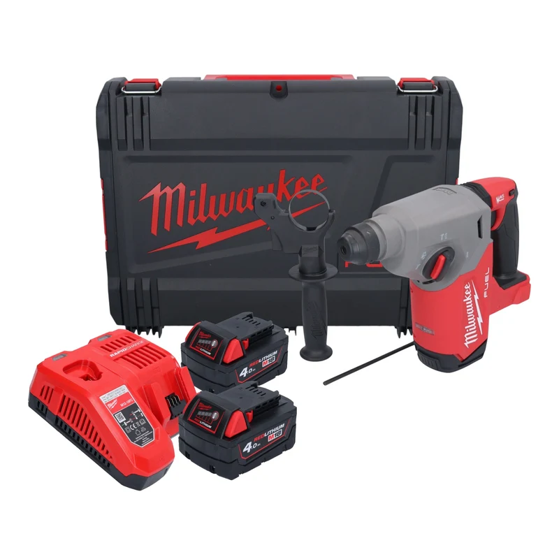 Milwaukee M18 FH-402X Akku Bohrhammer 18 V 2,5 J SDS plus Brushless + 2x Akku 4,0 Ah + Ladegerät + HD Box