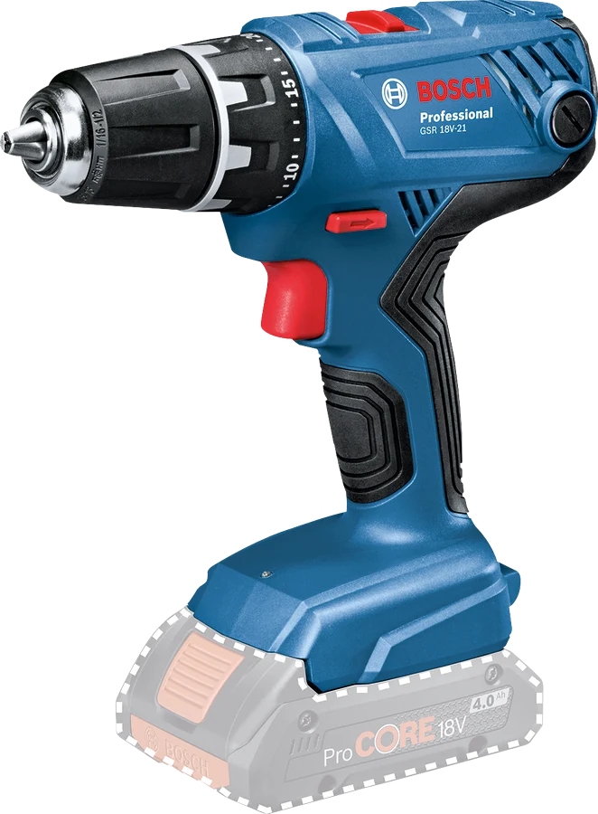 Bosch Professional GSR 18V-21 Akku-Bohrschrauber mit 55 Nm ohne Akku/Lader (06019H1071)