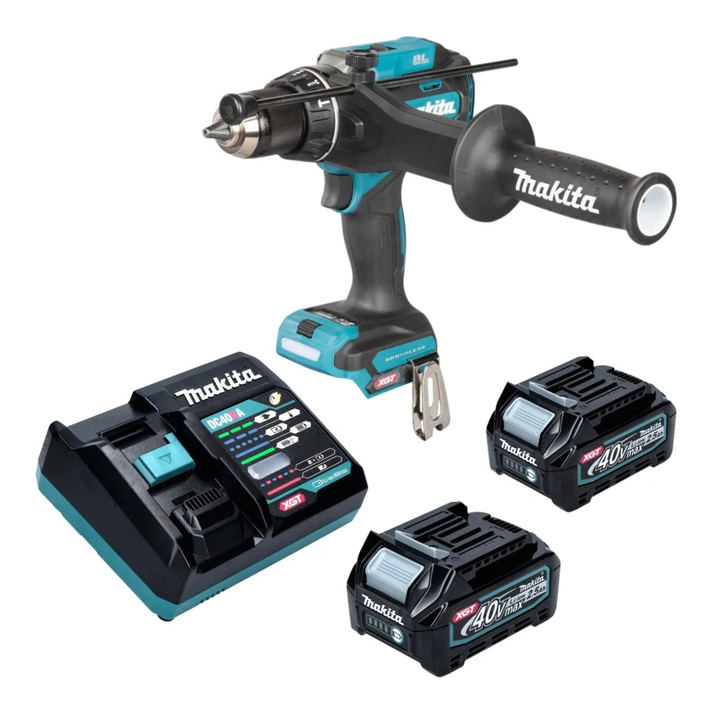 Makita HP 003 GD201 Akku Schlagbohrschrauber 40 V max. 180 Nm Brushless + 2x Akku 2,5 Ah + Ladegerät
