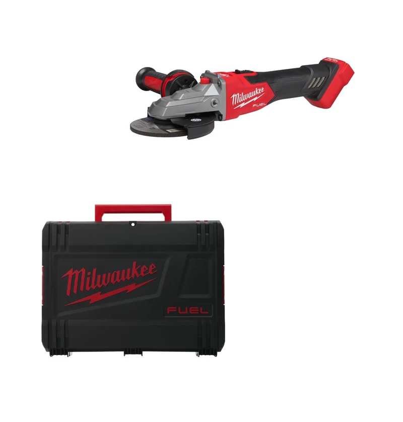 Milwaukee M18 FSAGF125XB-0X FUEL Akku-Flachkopf-Winkelschleifer m. Bremse ohne Akku/Lader in HD-Box