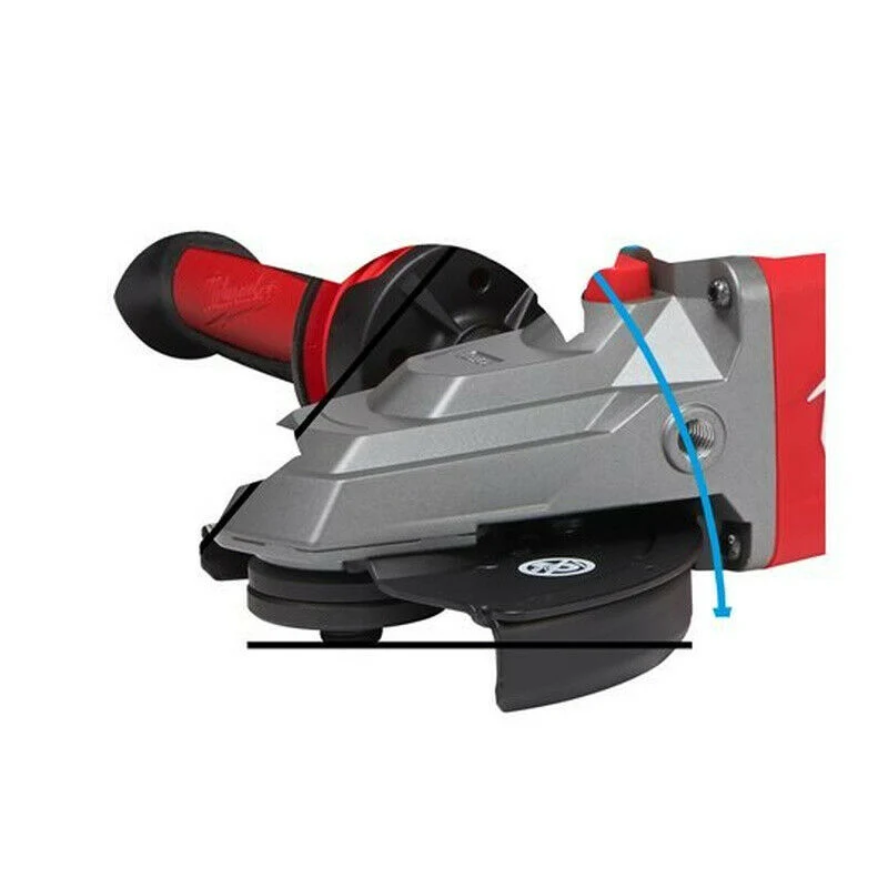 Milwaukee M18 FSAGF125XB-0X FUEL Akku-Flachkopf-Winkelschleifer m. Bremse ohne Akku/Lader in HD-Box
