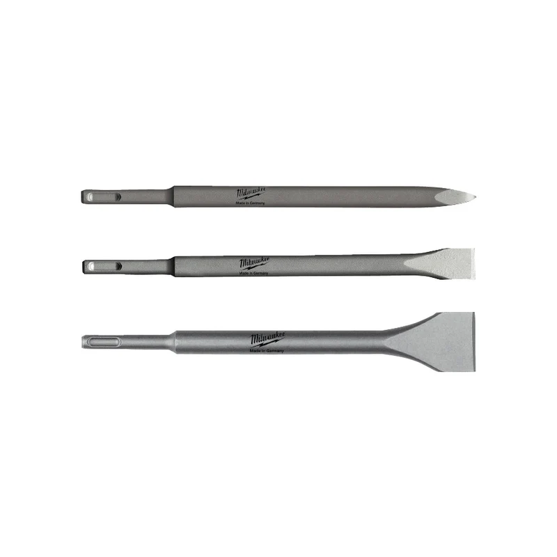 Milwaukee SDS-Plus Meisselset (Spitz-, Flach, Breitmeißel 250 mm 3 tlg.)