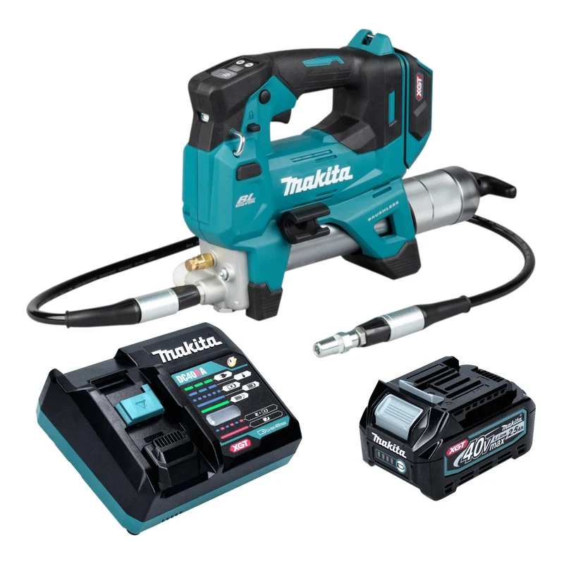 Makita GP 001 GD101 Akku Fettpresse 40 V max. 690 bar Brushless + 1x Akku 2,5 Ah + Ladegerät