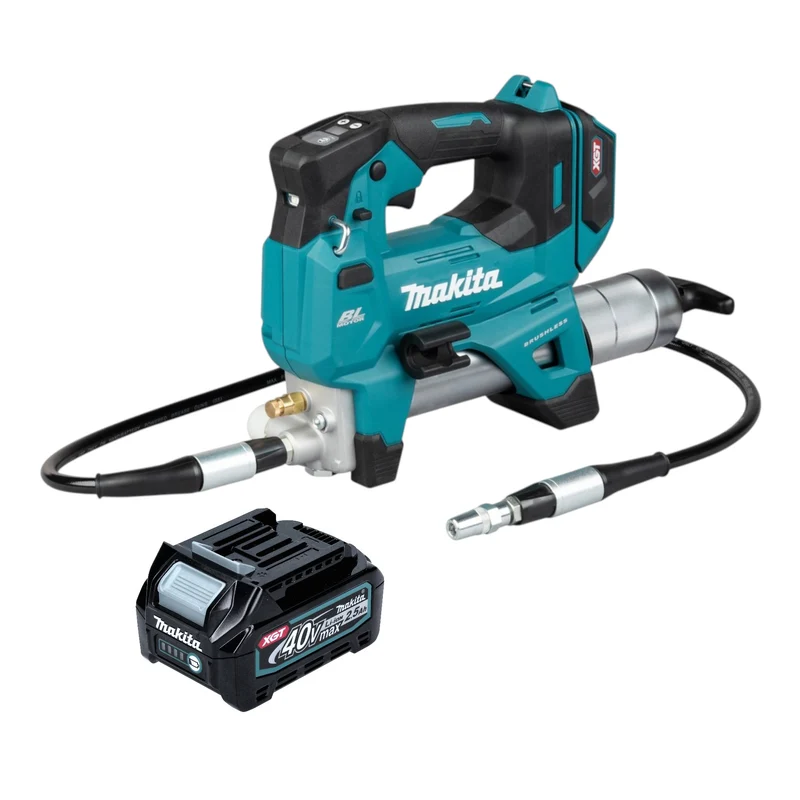 Makita GP 001 GD1 Akku Fettpresse 40 V max. 690 bar Brushless + 1x Akku 2,5 Ah - ohne Ladegerät