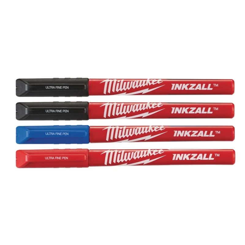 Milwaukee INKZALL Fineliner bunt (schwarz/blau/rot) 4tlg. (48223165)