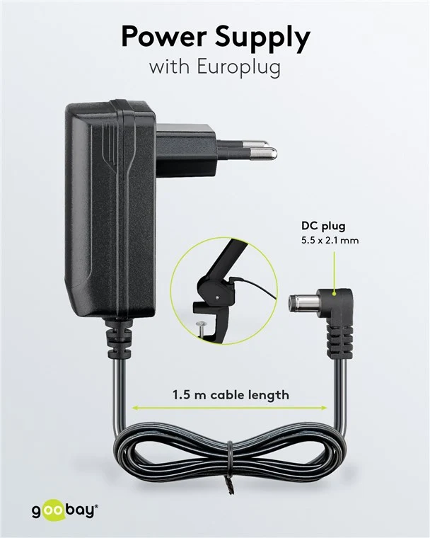 Goobay LED-Klemm-Lupenleuchte, 10 W, schwarz - 800 lm, Helligkeit & Lichtfarbe einstellbar, 127 mm Glaslinse, 1,75-fache Vergrößerung, 3 Dioptrien
