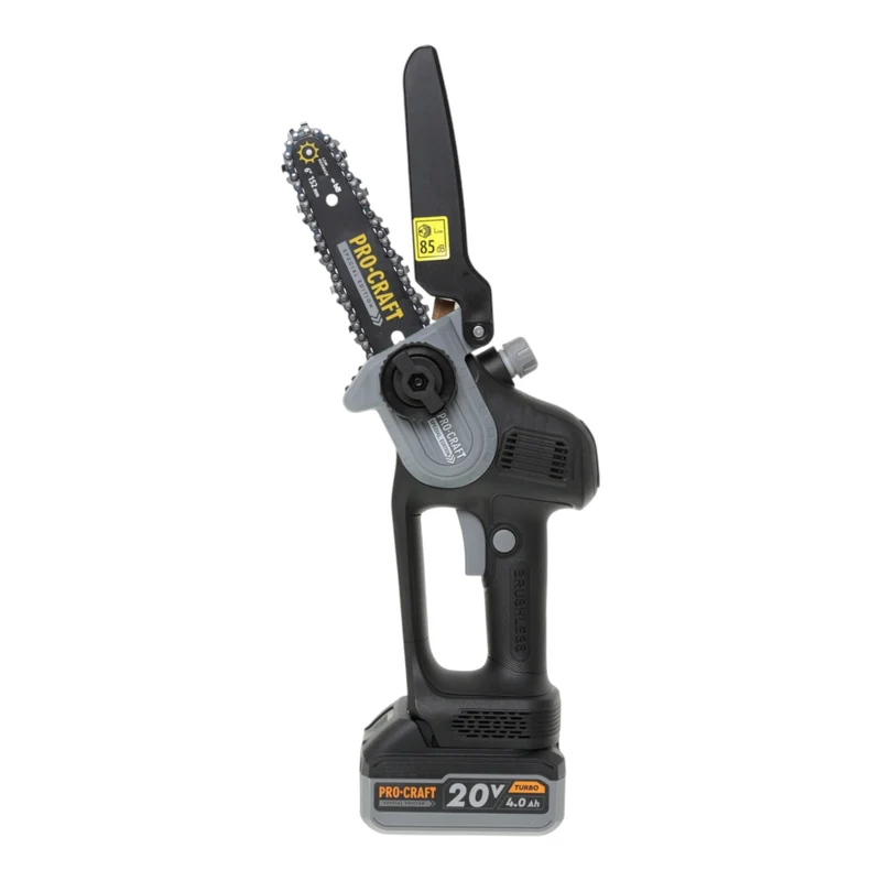 Procraft PS210SET Akku Garten Werkzeug Set Black Edition CCS20 Mini Kettensäge + CP20 Gartenschere 20V Brushless + 2x Akku 2,0 / 4,0 Ah + Ladegerät