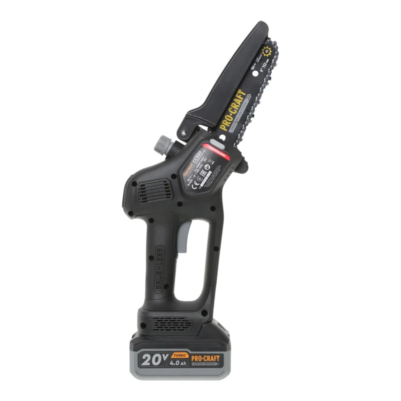 Procraft PS210SET Akku Garten Werkzeug Set Black Edition CCS20 Mini Kettensäge + CP20 Gartenschere 20V Brushless + 2x Akku 2,0 / 4,0 Ah + Ladegerät