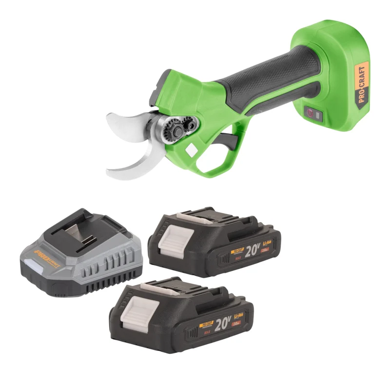 Procraft ES22Libb Akku Astschere 20 V 25 mm Brushless + 2x Akku 2,0 Ah + Ladegerät