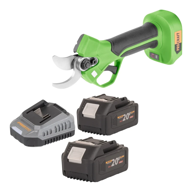 Procraft ES22Libb Akku Astschere 20 V 25 mm Brushless + 2x Akku 4,0 Ah + Ladegerät
