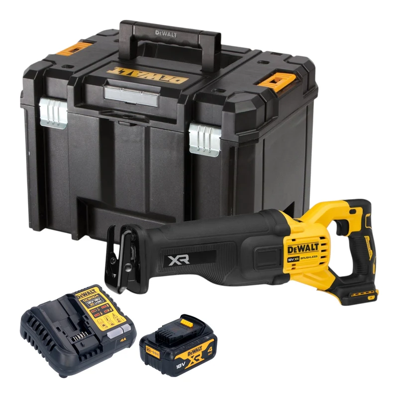 DeWalt DCS 386 M1T Akku Säbelsäge 18 V Brushless + 1x Akku 4,0 Ah + Ladegerät + TSTAK