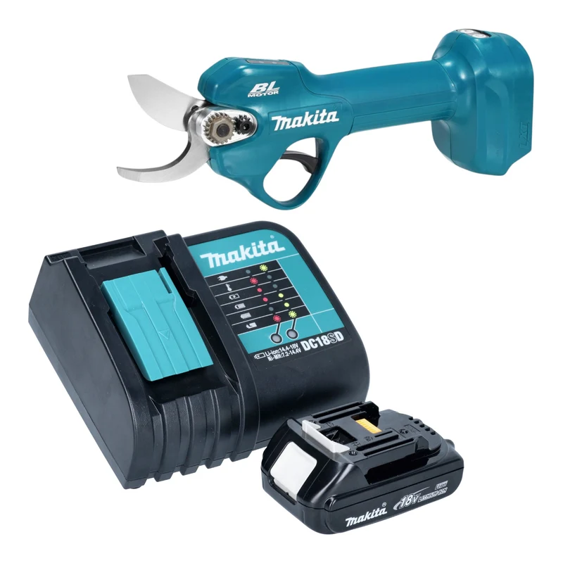Makita DUP 181 SY1 Akku Astschere 18 V 30 mm Brushless + 1x Akku 1,5 Ah + Ladegerät