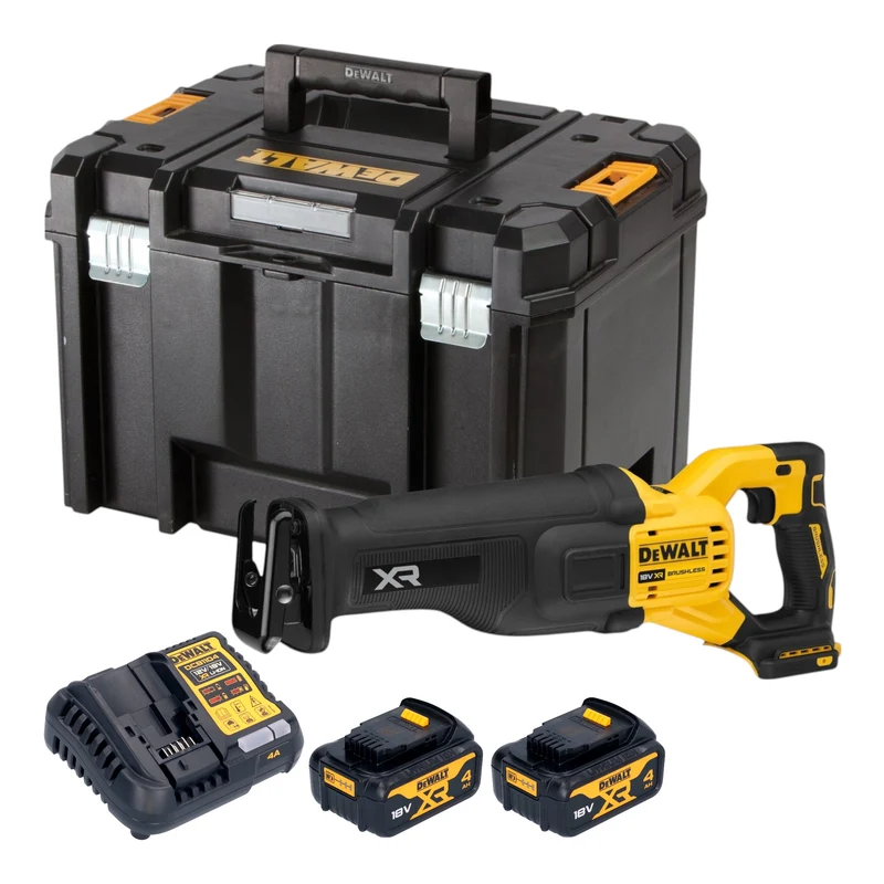 DeWalt DCS 386 M2T Akku Säbelsäge 18 V Brushless + 2x Akku 4,0 Ah + Ladegerät + TSTAK