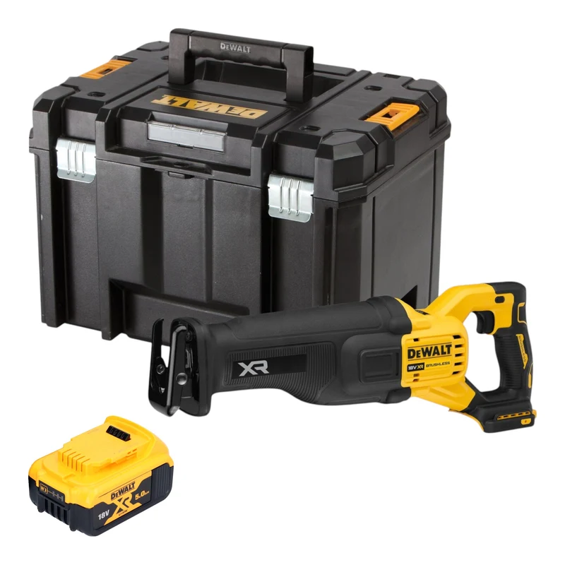 DeWalt DCS 386 NT Akku Säbelsäge 18 V Brushless + 1x Akku 5,0 Ah + TSTAK - ohne Ladegerät