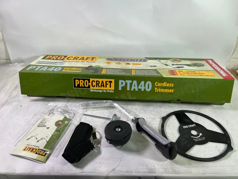Procraft PTA40 Akku Freischneider 40 V ( 2x 20 V ) 300 mm Brushless Solo - ohne Akku, ohne Ladegerät - Unvollständig