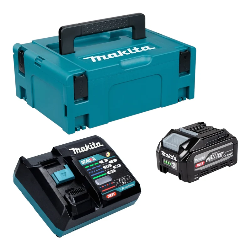 Makita Power Source Kit 1x BL 4040 F Akku 40 V max. 4,0 Ah XGT ( 1910N6-8 ) + DC 40 RA Ladegerät ( 191E07-8 ) + Makpac