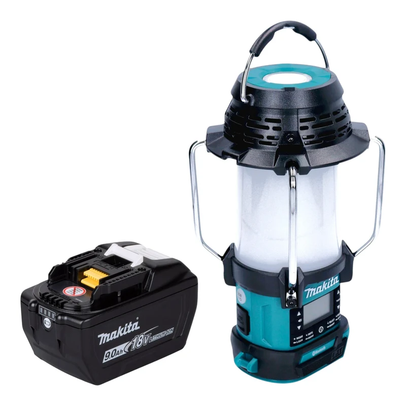 Makita DMR 056 Akku Radio 18 V FM DAB+ mit Laterne 360° Taschenlampe IP65 + 1x Akku 9,0 Ah - ohne Ladegerät