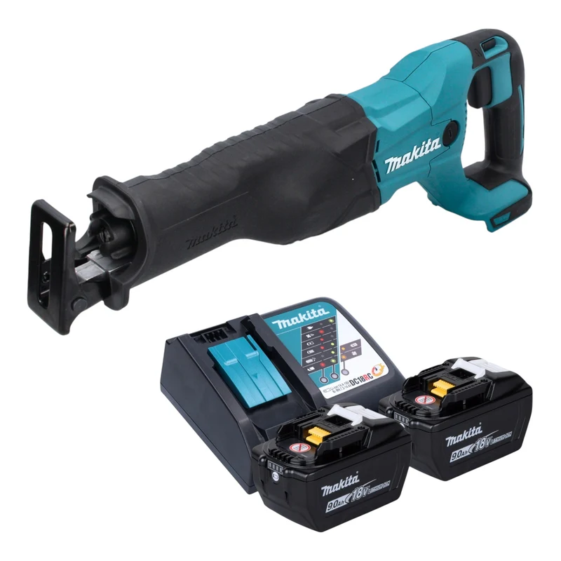Makita DJR 186 Z Akku Reciprosäge Säbelsäge 18 V + 2x Akku 9,0 Ah + Ladegerät