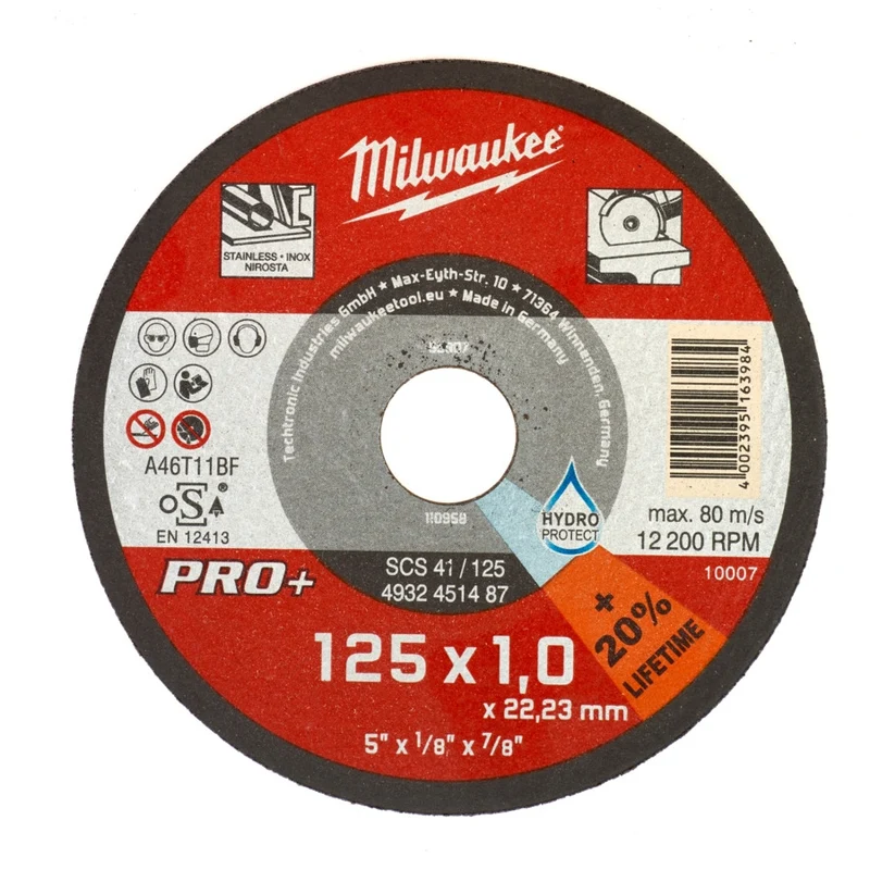 Milwaukee SCS41 1 mm Metalltrennscheibe PRO+ INOX 125 mm